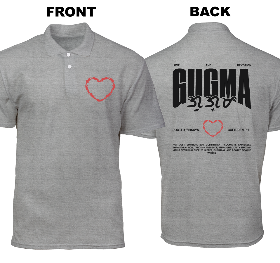 Cotton Polo Shirt: Gugma (Front and Back)