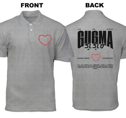 Cotton Polo Shirt: Gugma (Front and Back)