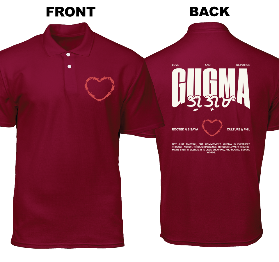 Cotton Polo Shirt: Gugma (Front and Back)