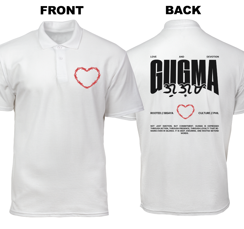 Cotton Polo Shirt: Gugma (Front and Back)