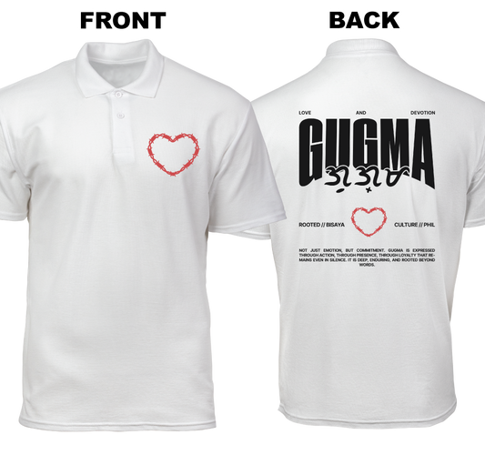 Cotton Polo Shirt: Gugma (Front and Back)
