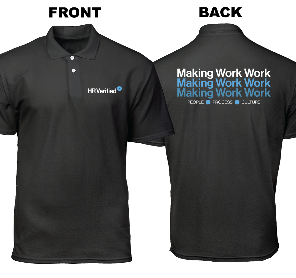 Cotton Polo Shirt: HR Verfied (Front and Back)