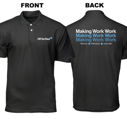 Cotton Polo Shirt: HR Verfied (Front and Back)