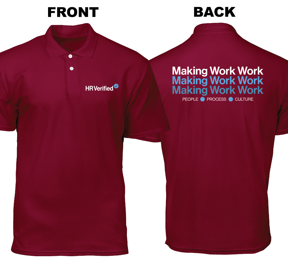 Cotton Polo Shirt: HR Verfied (Front and Back)