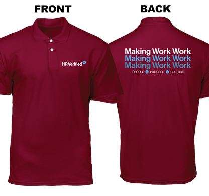 Cotton Polo Shirt: HR Verfied (Front and Back)