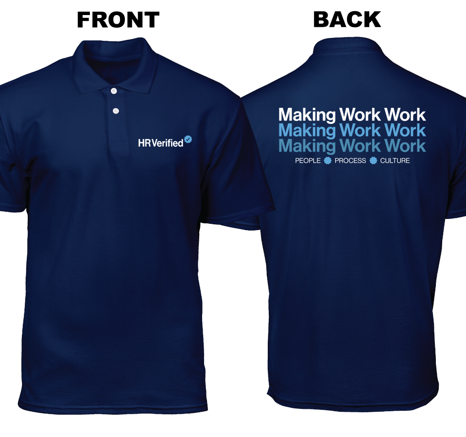 Cotton Polo Shirt: HR Verfied (Front and Back)