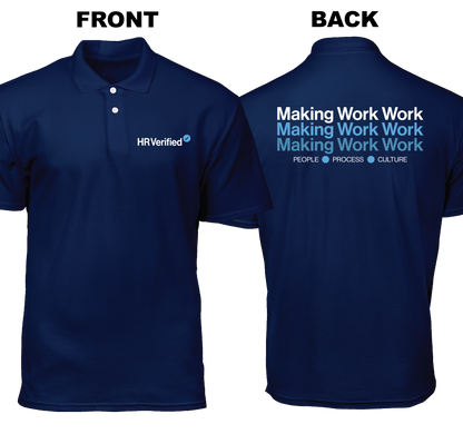 Cotton Polo Shirt: HR Verfied (Front and Back)
