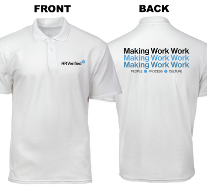 Cotton Polo Shirt: HR Verfied (Front and Back)