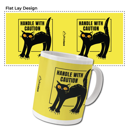 11oz Ceramic Mug: Handle With Caution
