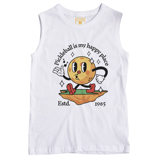 Sleeveless Drifit Shirt: Happy Place