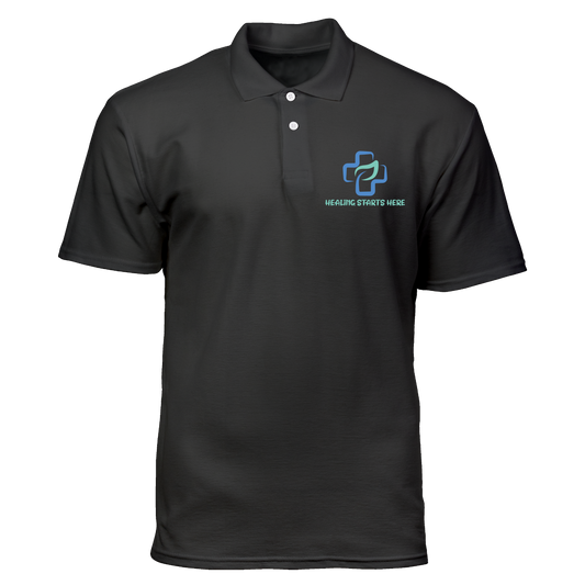 Cotton Polo Shirt: Healing Starts Here Pocket