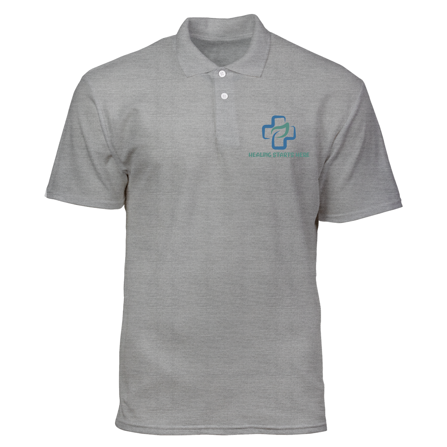 Cotton Polo Shirt: Healing Starts Here Pocket