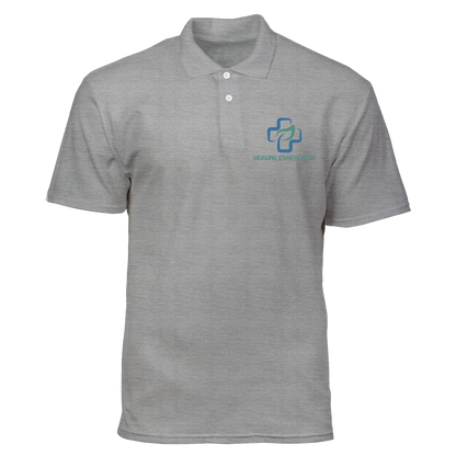 Cotton Polo Shirt: Healing Starts Here Pocket