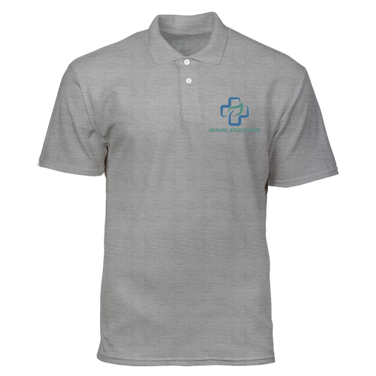Cotton Polo Shirt: Healing Starts Here Pocket