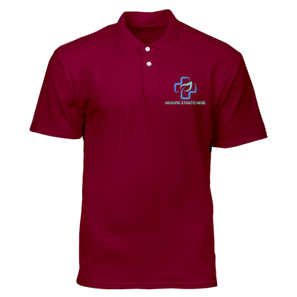 Cotton Polo Shirt: Healing Starts Here Pocket
