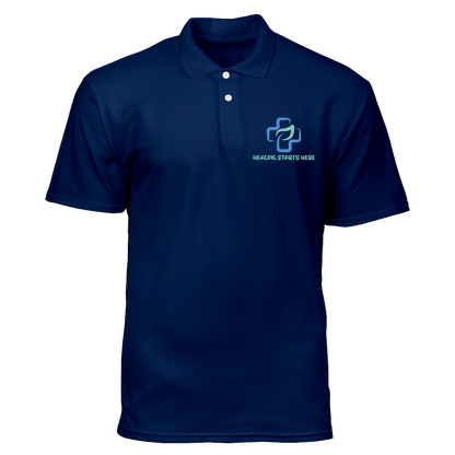 Cotton Polo Shirt: Healing Starts Here Pocket