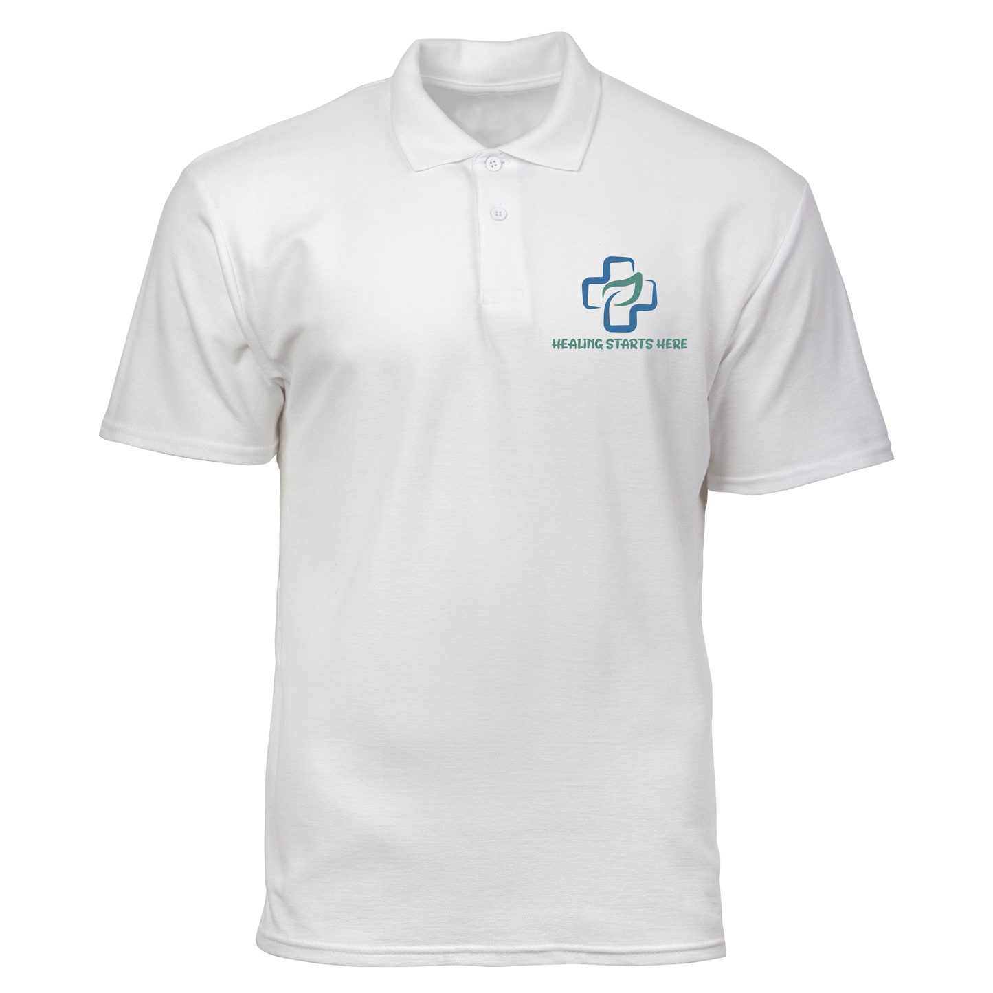Cotton Polo Shirt: Healing Starts Here Pocket