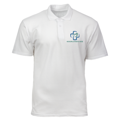 Cotton Polo Shirt: Healing Starts Here Pocket