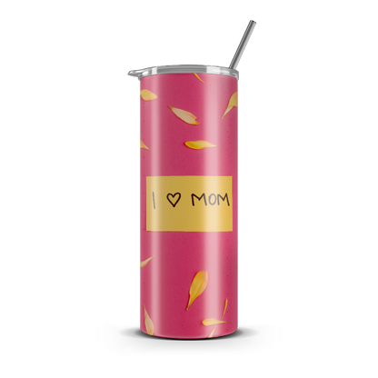 20oz. Slim Tumbler: Heart Mom