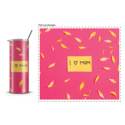 20oz. Slim Tumbler: Heart Mom