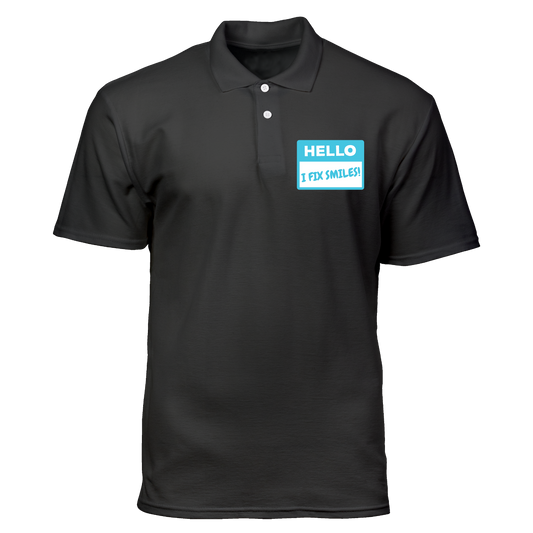 Cotton Polo Shirt: Hello I Fix Smiles Pocket