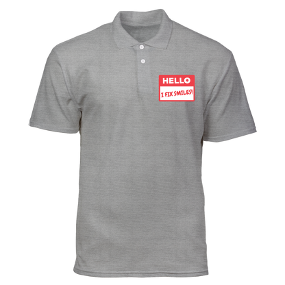 Cotton Polo Shirt: Hello I Fix Smiles Pocket