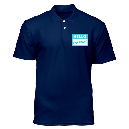 Cotton Polo Shirt: Hello I Fix Smiles Pocket