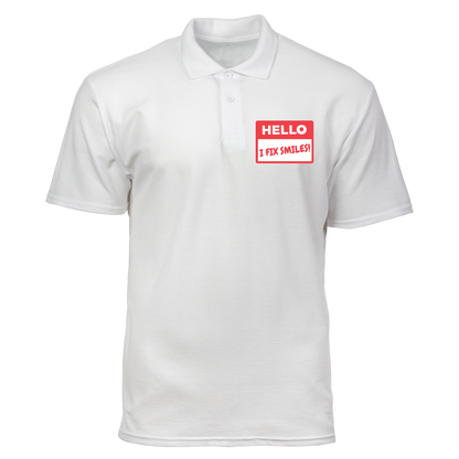 Cotton Polo Shirt: Hello I Fix Smiles Pocket