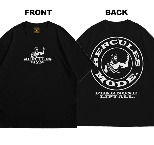 Premium Oversized Cotton Shirt: Hercules Gym (Front and Back)