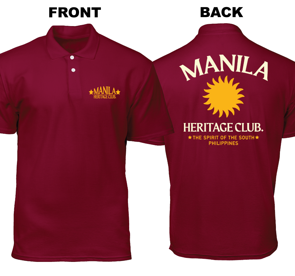Cotton Polo Shirt: Heritage Club (Front and Back)