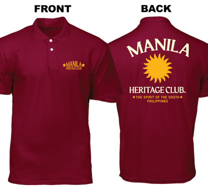 Cotton Polo Shirt: Heritage Club (Front and Back)