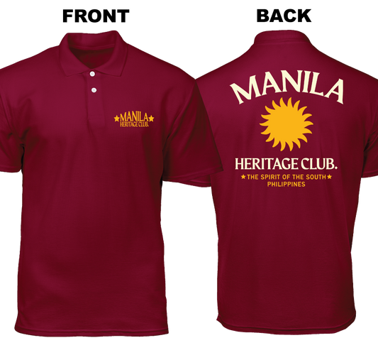 Cotton Polo Shirt: Heritage Club (Front and Back)