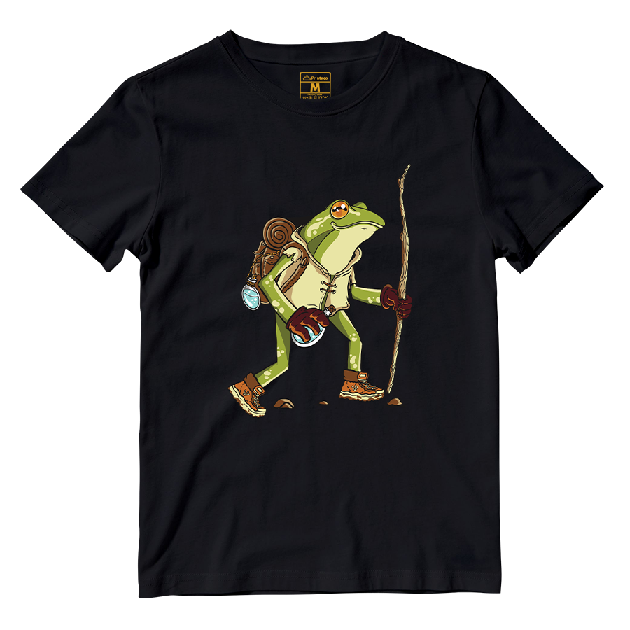 Cotton Shirt: Hiking Frog