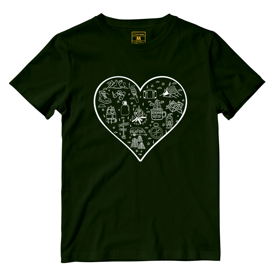 Cotton Shirt: Hiking Heart