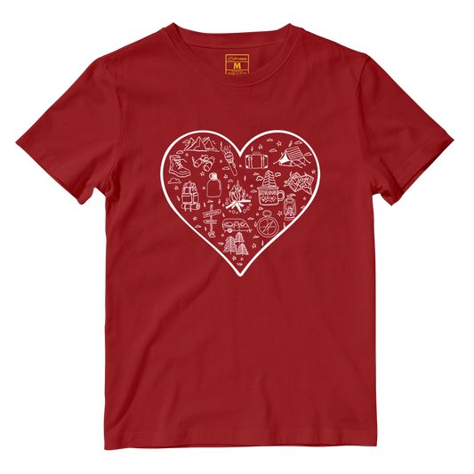 Cotton Shirt: Hiking Heart