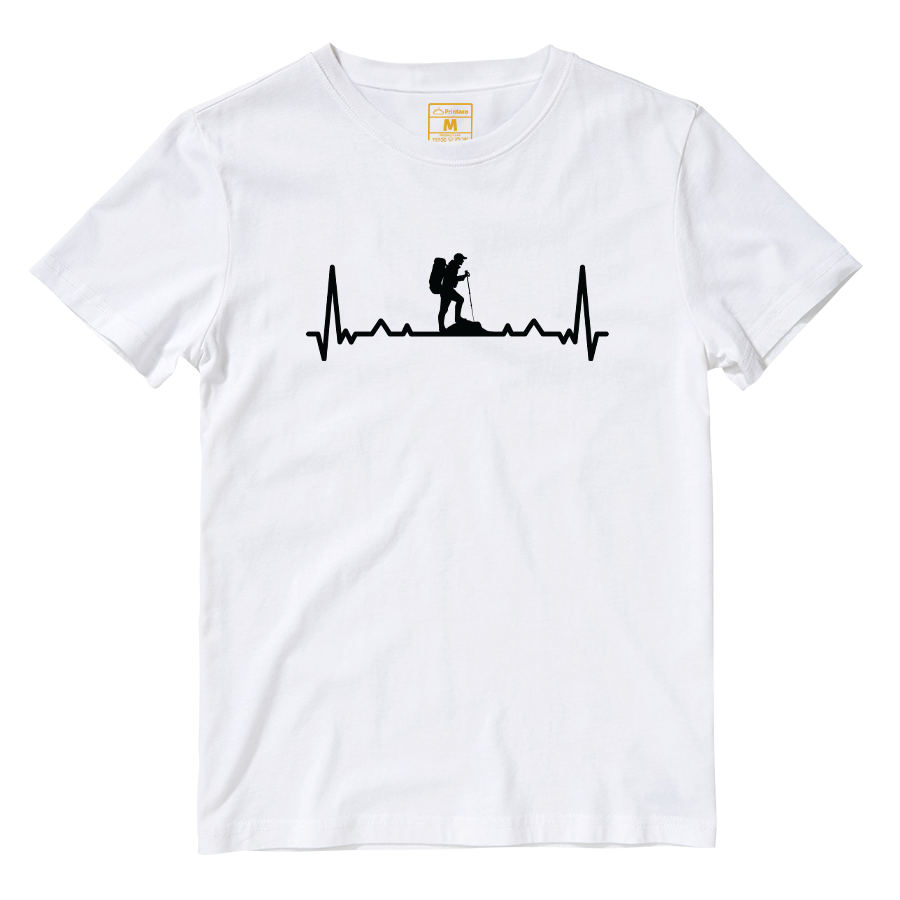 Cotton Shirt: Hiking Heartbeat