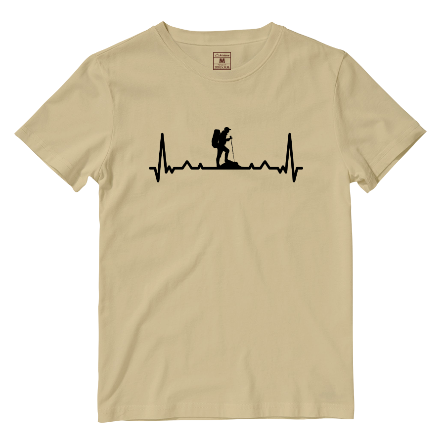 Cotton Shirt: Hiking Heartbeat