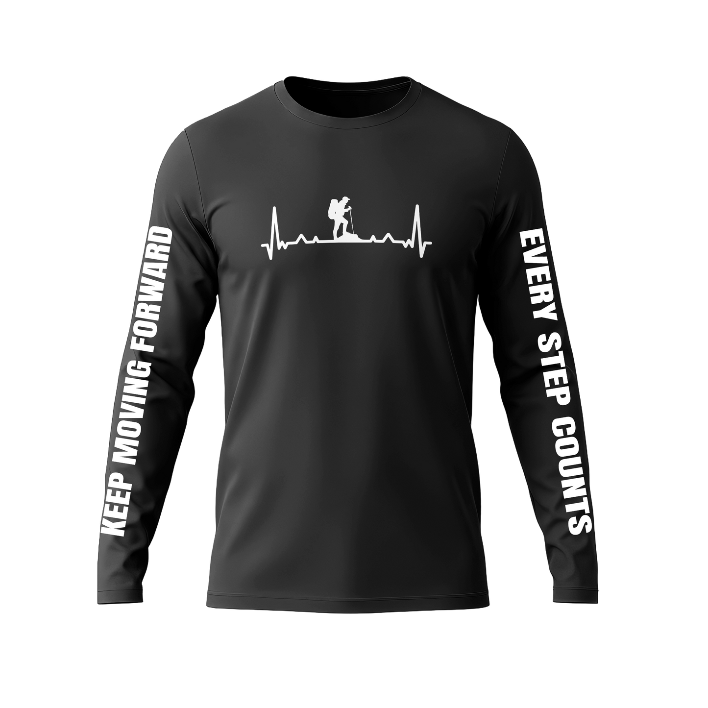 Long Sleeve Drifit Shirt: Hiking Heartbeat