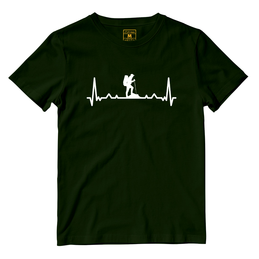 Cotton Shirt: Hiking Heartbeat