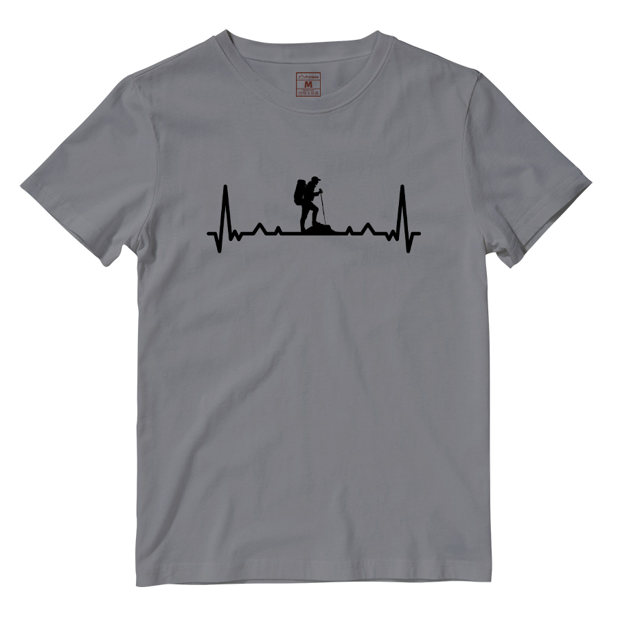 Cotton Shirt: Hiking Heartbeat