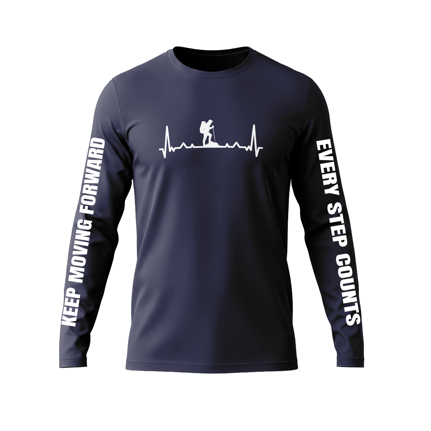 Long Sleeve Drifit Shirt: Hiking Heartbeat