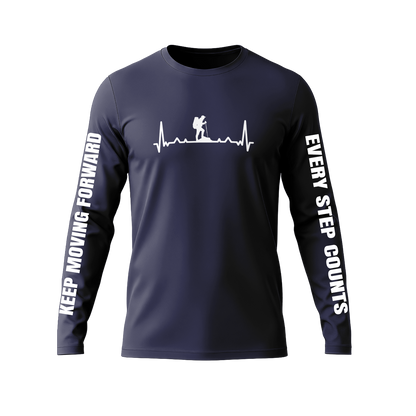 Long Sleeve Drifit Shirt: Hiking Heartbeat