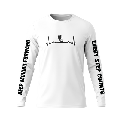 Long Sleeve Drifit Shirt: Hiking Heartbeat