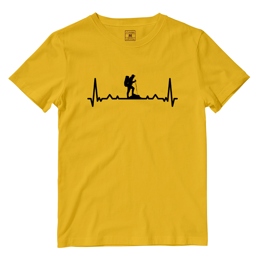 Cotton Shirt: Hiking Heartbeat