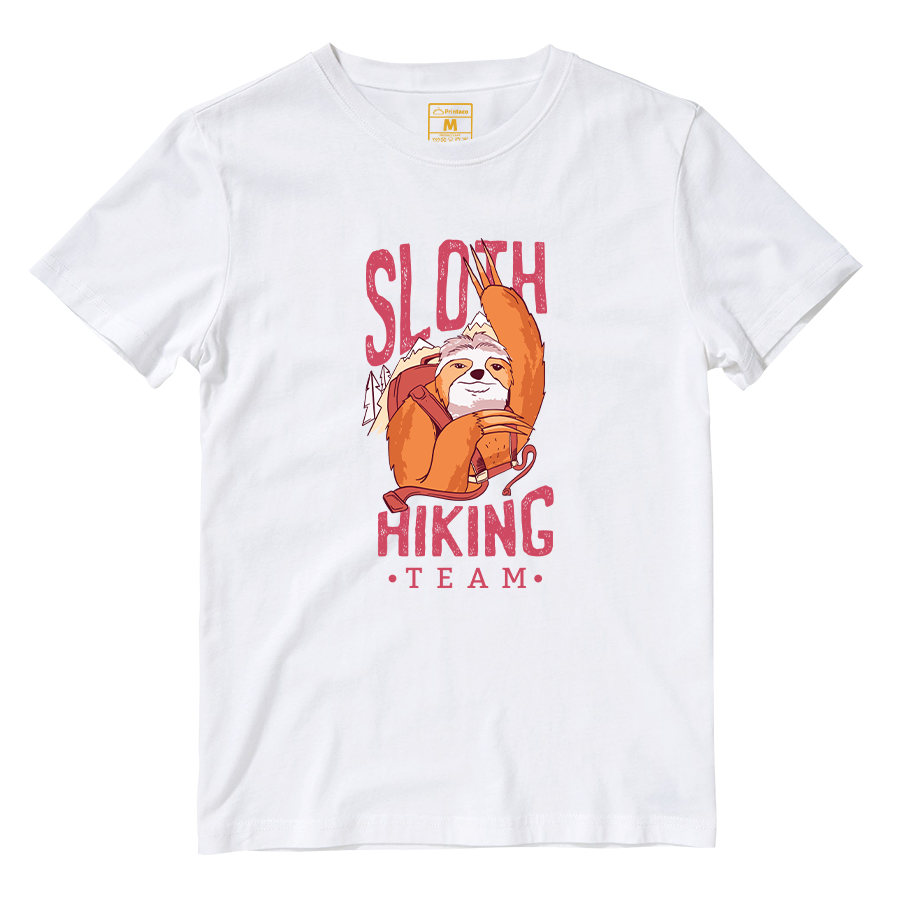 Cotton Shirt: Hiking Sloth Team