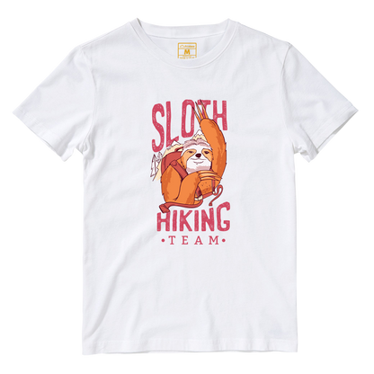 Cotton Shirt: Hiking Sloth Team