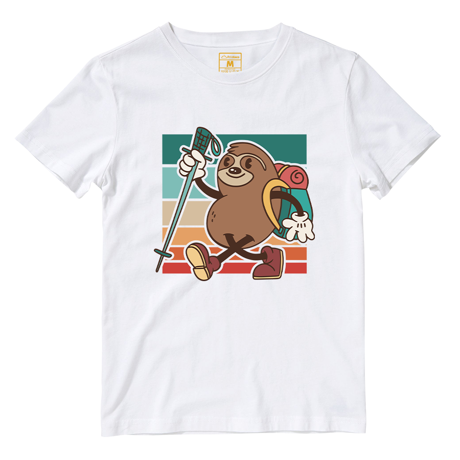 Cotton Shirt: Hiking Sloth