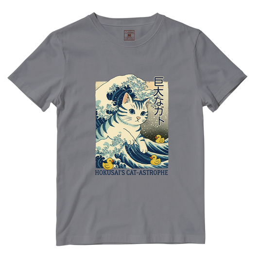 Cotton Shirt: Hokusai Cat