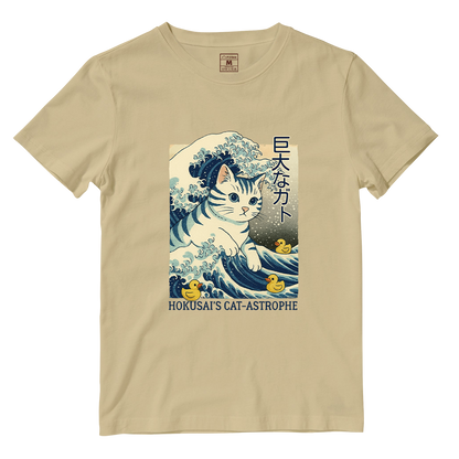 Cotton Shirt: Hokusai Cat