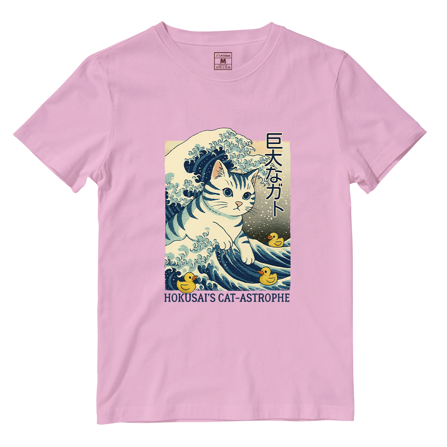 Cotton Shirt: Hokusai Cat